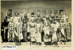 Picture of students celebrating school's founding and Father Danis's birthday